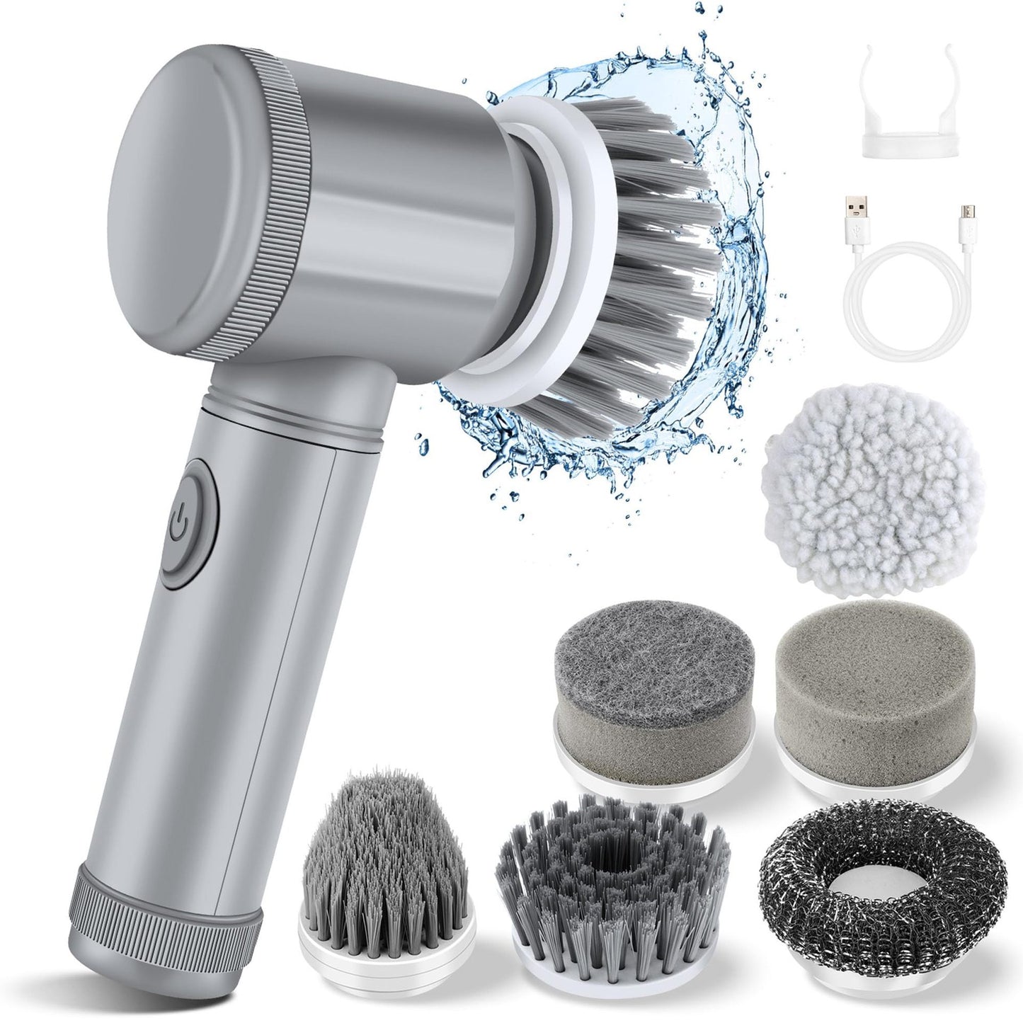 Electric cleaning brush, multi-functional cleaner for kitchen and bathroom